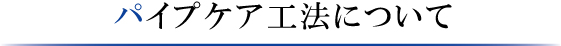 パイプケアー工法について